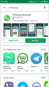 google play store app install whatsapp download